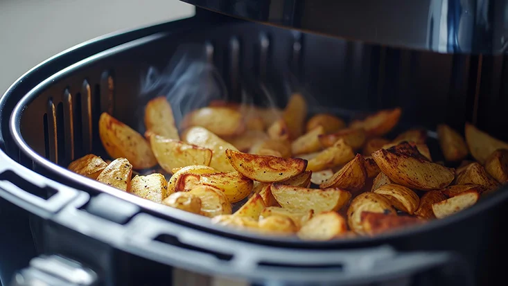 AIWA Air Fryer CHUKUMA-french fries in an air fryer